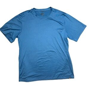 REI Co-op Sahara Athletic Hiking Short Sleeve Blue Drift T Shirt Men’s Medium